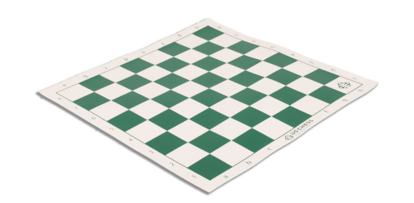 Premium Vinyl Tournament Chess Board with US Chess Federation Logo - 2.25" Squares