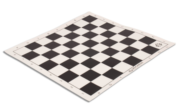 Premium Vinyl Tournament Chess Board with US Chess Federation Logo - 2.25" Squares