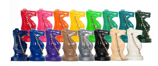 Plastic Chess Pieces Key Chains - Color Knight